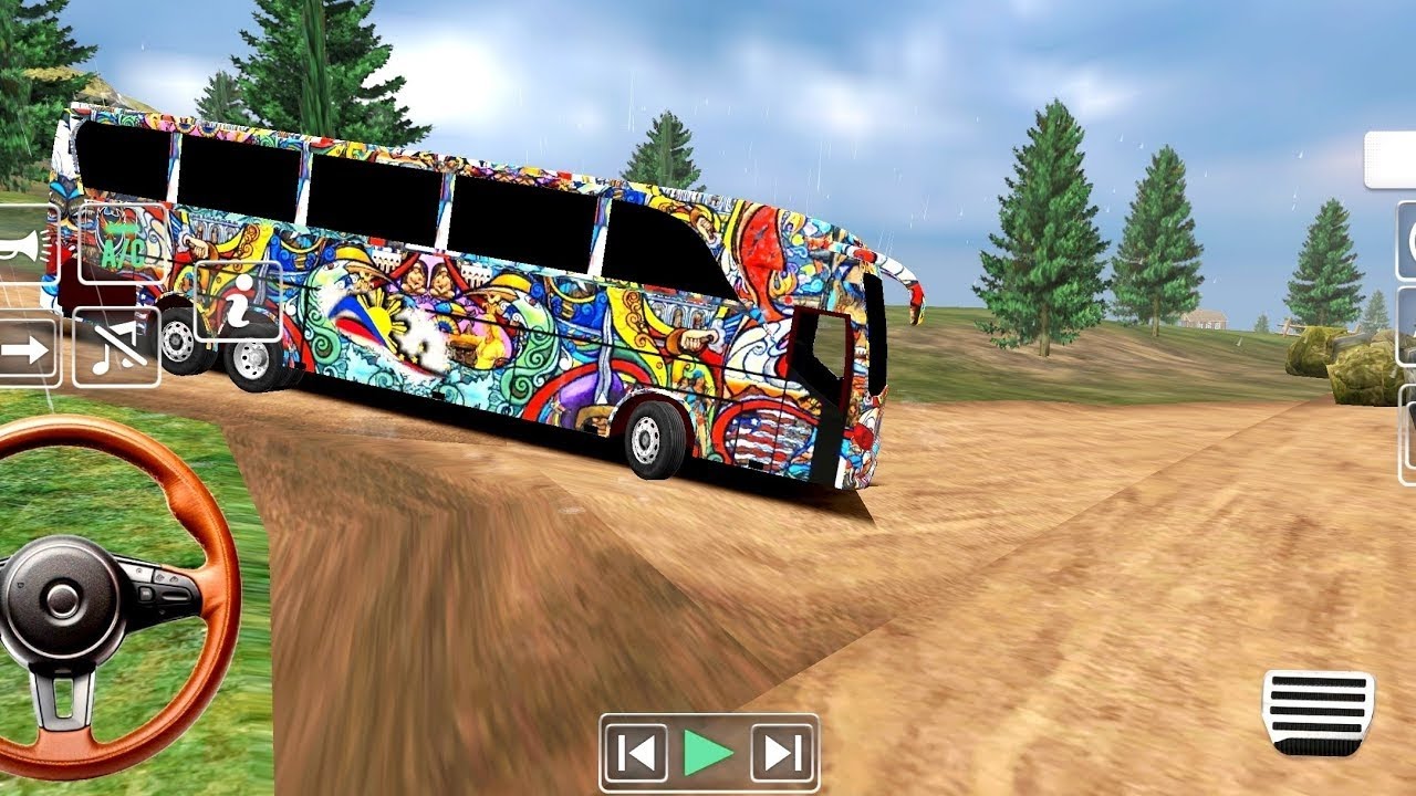 🚌💥 India Off Road Bus Driving 😱 Dangerous Hills Road | Coach Bus Simulator India | eDroid Game #25