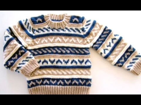 How to knit a sweater with knitting needles Free Fair Isle Pattern