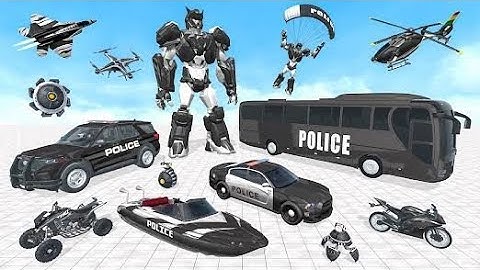 Police Bus Robot Car Games Android/ios - Gameplay