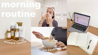my morning routine + skincare routine ️˚ ⊹ [ind/eng]