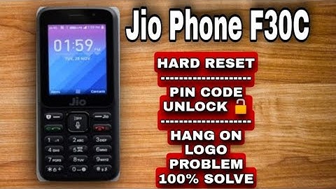 Jio Phone F30C Hard Reset || F30C Hang on logo problem Solution