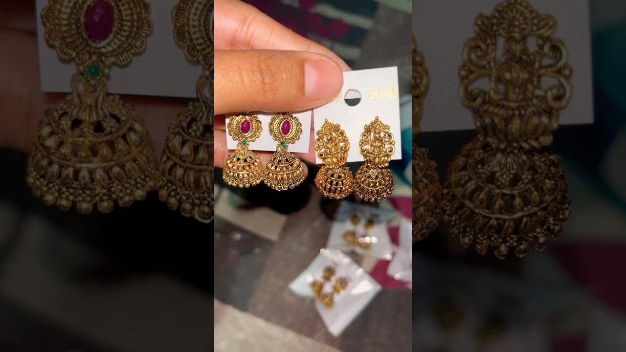 Meesho gold jhumka 6 pair combo under 150rs #jhumka #meesho #meeshohaul #shorts