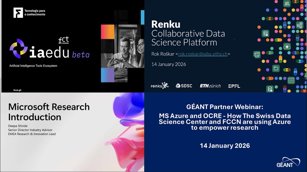 Webinar: MS Azure and OCRE - The Swiss Data Science Center and FCCN using Azure to empower research