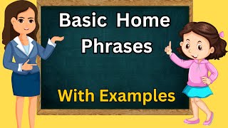 Basic English Phrases Used at Home | english learning video | #kidsvocabulary #classroomlanguage