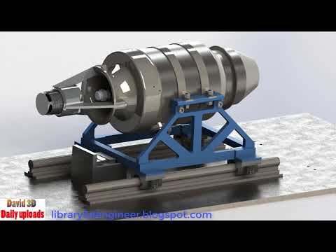 Turbojet engine Test Bed || Download free 3D cad models #100106