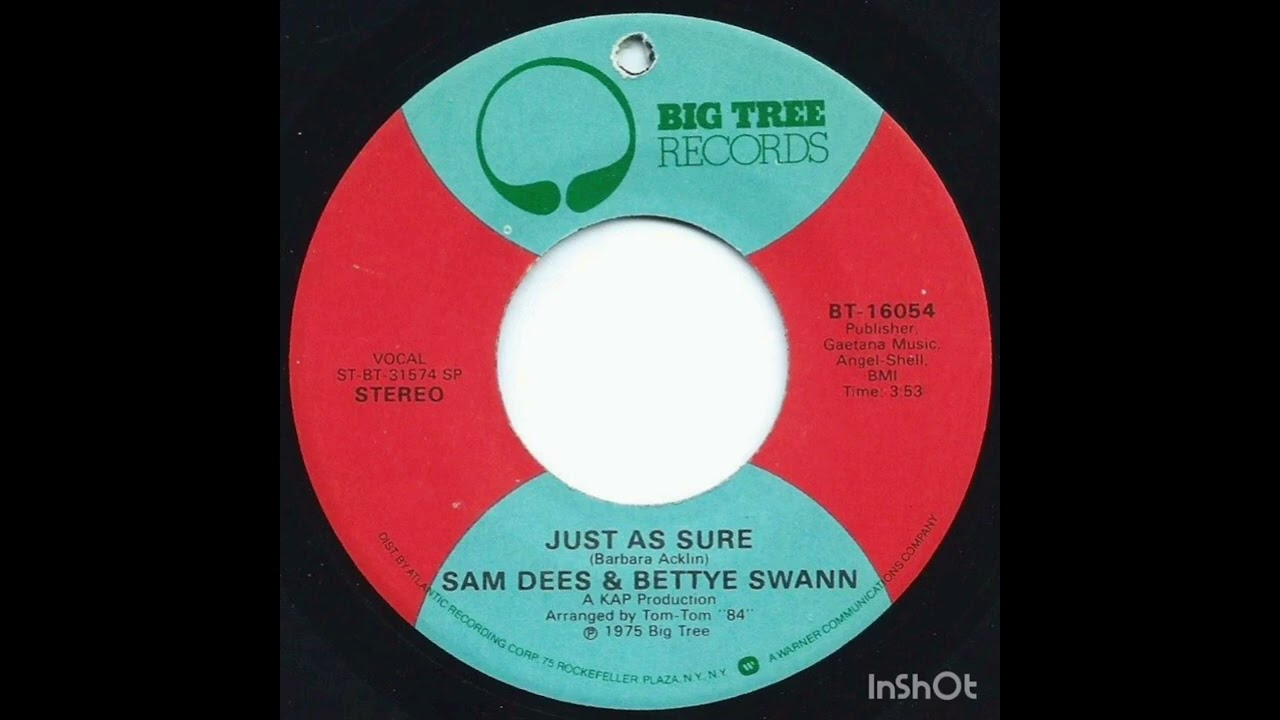 Bettye Swann & Sam Dees - Just As Sure - YouTube