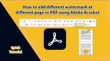 How to add different watermark in different page of PDF