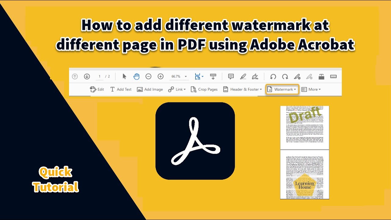 How to Edit Watermarks and Backgrounds in a PDF