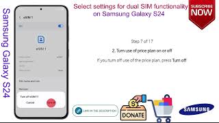 How to Select settings for dual SIM functionality on Samsung Galaxy S24 #galaxys24