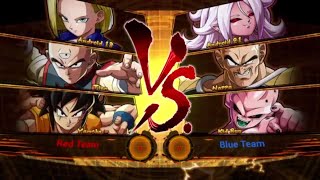 DRAGON BALL FighterZ Android 18,Tien,Yamcha VS Android 21,Nappa,Kid Buu CPU Battle