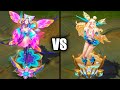 Faerie Court Seraphine vs Ocean Song Seraphine Skins Comparison (League of Legends)