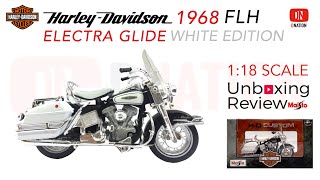 1:18 Maisto 1968 Harley FLH Electra Glide Tour Bike Diecast Motorcycle Model Toy 