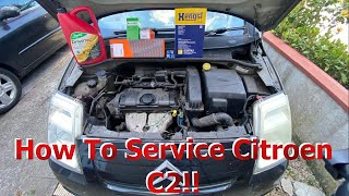 SAVE MONEY Citroen C2 Full Service!! (Air,Oil,Cabin Filter, Spark Plugs & Oil)