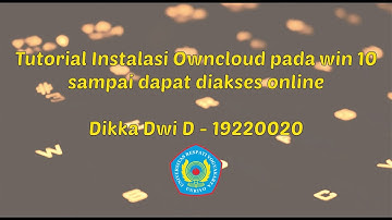 Instalasi Owncloud di Win10 sampai dapat diakses online