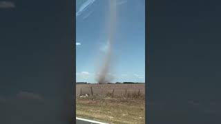 Dust Devil Filmed from a Moving Vehicle