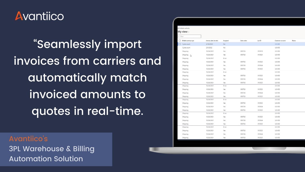 Dynamics 365 Finance & Supply Chain - 3PL Billing Automation: Freight Reconciliation