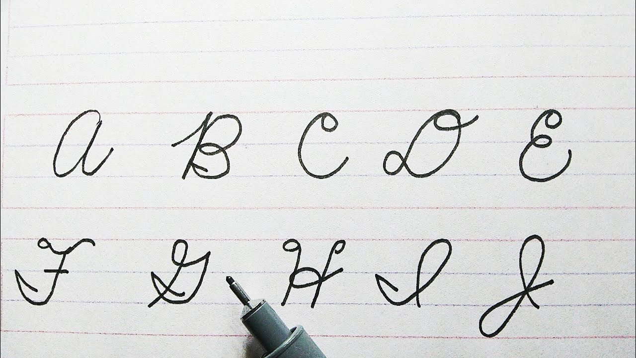 New American cursive writing, Capital letters (A to Z), Cursive