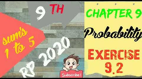 TN Samacheer 9 Maths New Syllabus Probability Exercise 9.2 sum 1,2,3,4 & 5
