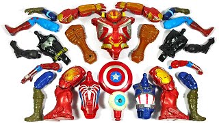 Assemble Toys Avengers Hulk Buster vs Captain America vs Miles Morales vs Batman vs Siren Head