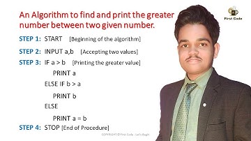 Write an Algorithm to Find Greatest of Two Numbers  | C Language Tutorial by Shubham Sir