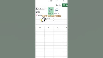 How to sort data in ascending order. #excel #exceltips