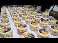 넋놓고 보게되는! 놀라운 비쥬얼의 한국 케익공장 대량생산 5편 몰아보기 various cream cake mass production top5 - korean street food