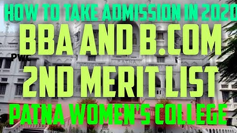 2nd merit list BBA/B.com/Patna women