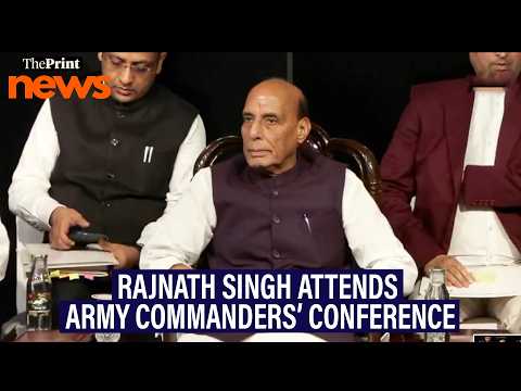Defence Minister Rajnath Singh attends Army Commanders’ Conference at Manekshaw Centre in New Delhi