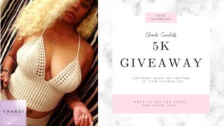 Charde Crochets 5K Giveaway (CLOSED) + Late Night Craft & Chat