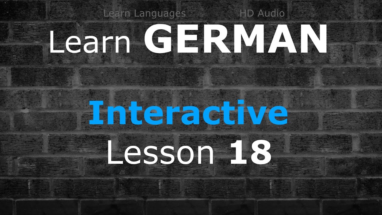 Learn German | Interactive Lesson 18 | Are you hungry? | German ...