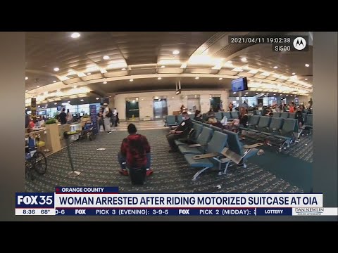 Florida woman on motorized suitcase leads police on 'chase' at Orlando airport