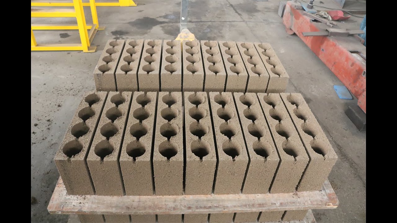 hydraulic cement hollow block making machine YouTube