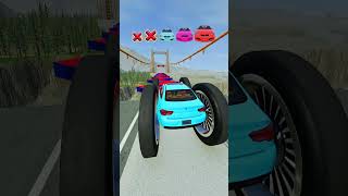 Big and Small Cars vs Broken Bridge - BeamNG.drive #beamng #shorts