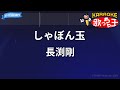 【カラオケ】しゃぼん玉/長渕剛