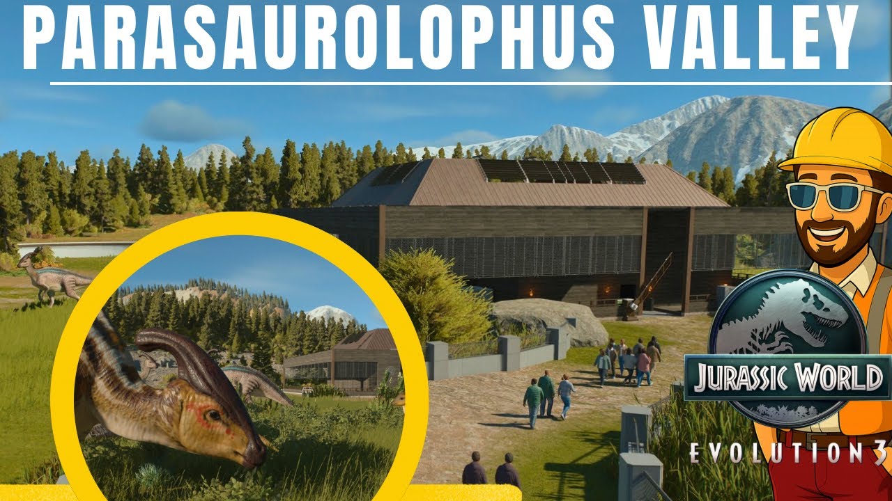 Parasaurolophus Enclosure Build in JWE3 | Juvenile Petting Area & Low‑Fence Dino Encounter