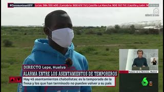 Sin agua ni luz y "con mucho miedo": así se vive el confinamiento en un asentamiento de temporeros