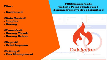 Free Source Code Website Point Of Sales Versi 1 dengan framework Codeigniter 3 / CI3