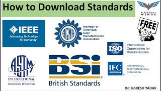Download IEC/IEEE/BS/ISO/ASTM/AGMA Standards Free of Cost.