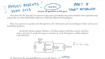 2023 Physics Regents Review Part 2 (Short Response Questions 51-85)