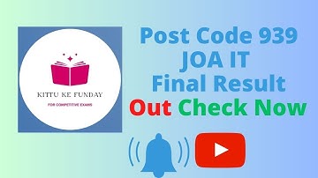Post Code 939 JOA IT Final result out.