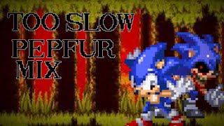 [EPILEPSY WARNING!] Too slow Pepfur mix but Sonic sings it! -[FNF Cover]-