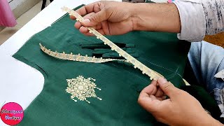 20 रुपये की लेस से बनाए सुंदर नेक डिजाइन || Trendy Neck Design With Lace Full Cutting and Stitching