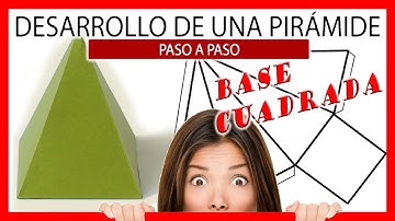 🔺 Pirámide de base cuadrada de papel o cartón 😅 Desarrollo de una pirámide cuadrangular paso a paso