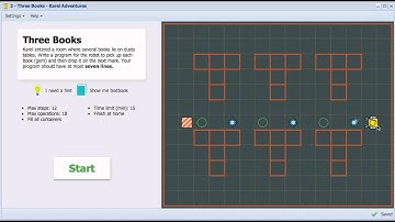 Karel the Robot in NCLab, Version 0.9 - Three Books (Yellow Belt 2 - Repeat Loop)