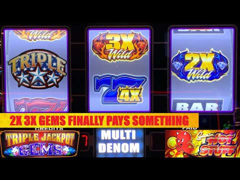 Triple Double Gems FINALLY gave me something pretty! Smokin Hot Stuff + Triple Jackpot Gems Slots!