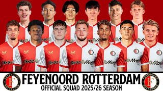 Feyenoord Rotterdam Official Squad Season 2025/26 | Feyenoord Squad 2025/26 | Eredivisie 2025/26