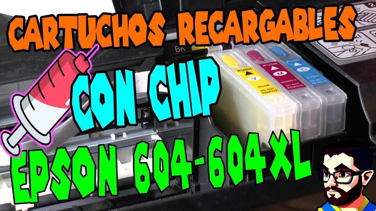 Cartucho de tinta recargable con Chip, para Epson XP-2200, XP-2205,  XP-3200, XP-3205, XP-4200, XP-4205, WF, 604, 2930, 2935, 604XL, 2950