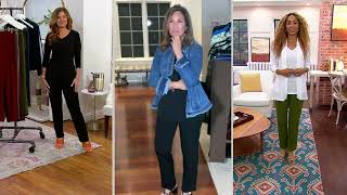 Susan Graver Essentials Liquid Knit Straight Leg Pants on QVC