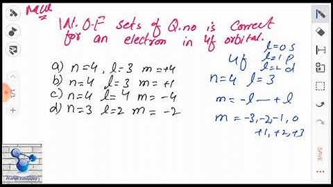 which of the following sets of quantum number is correct for an electron in 4f orbital?