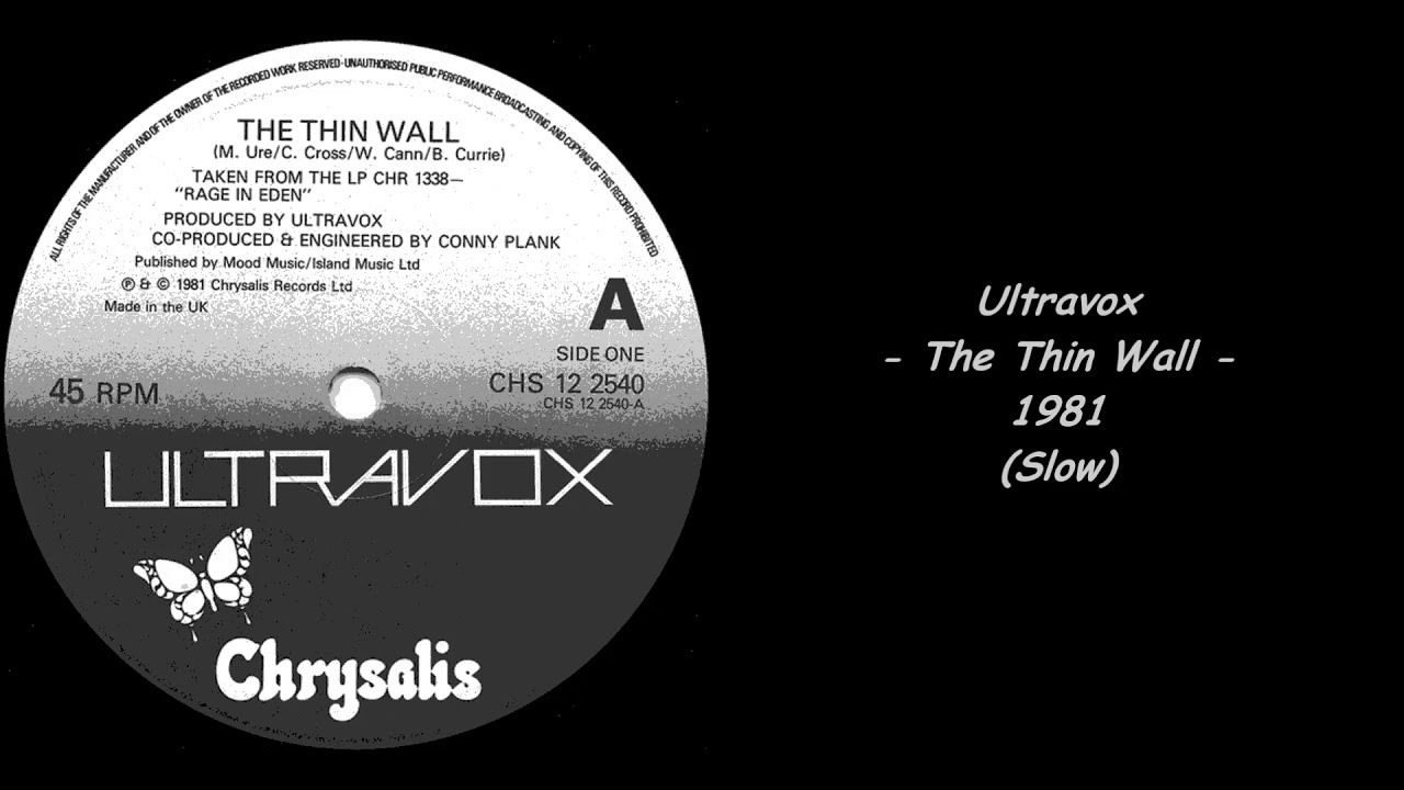 Ultravox The Thin Wall 1981 (Slow) YouTube